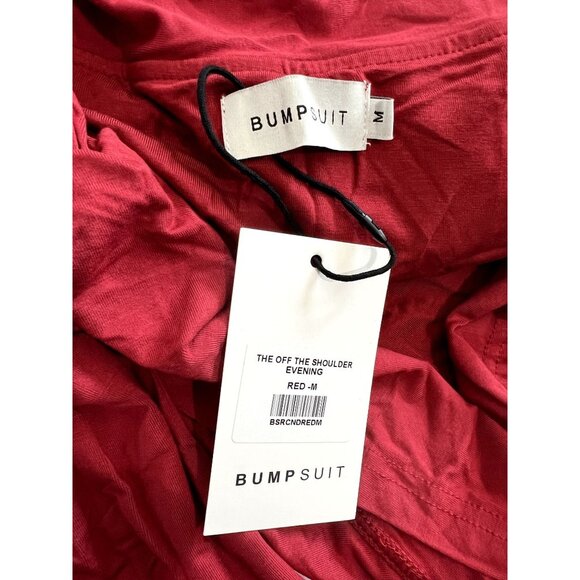 BUMPSUIT The Off The Shoulder Evening Maternity Dress in Red - Picture 5 of 5